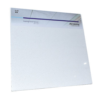 Material à prova de som Painel de fibras minerais para tectos suspensos Painel de lã mineral