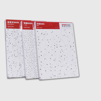 Material à prova de som Painel de fibras minerais para tectos suspensos Painel de lã mineral