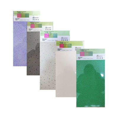 Painéis de tecto de lã mineral quadrada para design de interiores modernos e absorção de som