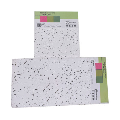 Painéis de tecto de lã mineral quadrada para design de interiores modernos e absorção de som